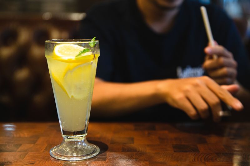 Fresh squeezed House Lemonade with mint